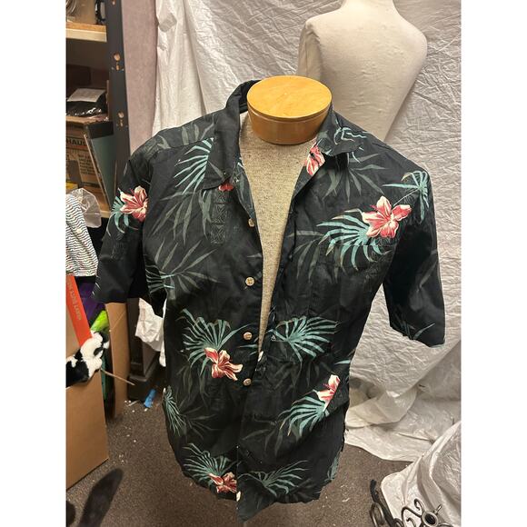 3 Tommy Bahama Jhane Barnes Bluewater silk cotton Tropical summer short sleeve M - Picture 8 of 11